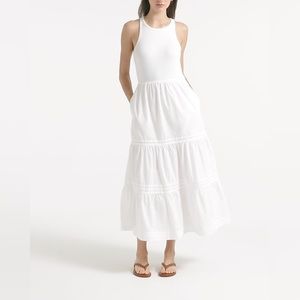 J Crew Vintage rib high-neck cutaway tank dress with poplin skirt
Item BR314